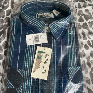 NWT True Vintage flannel, Rural life Mens XL